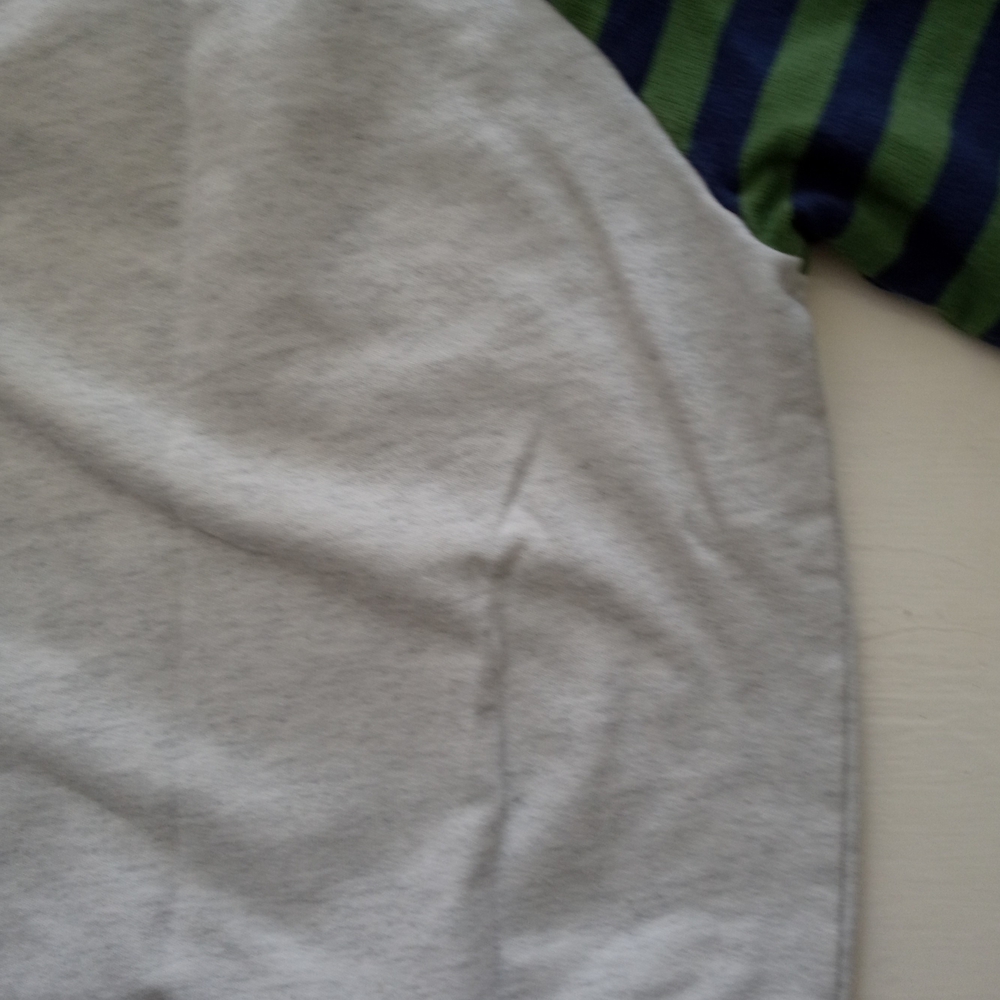 💫Carter's Baby Boy Striped Dinosaur Sweatshirt - Green and Blue - Picture 13 of 13